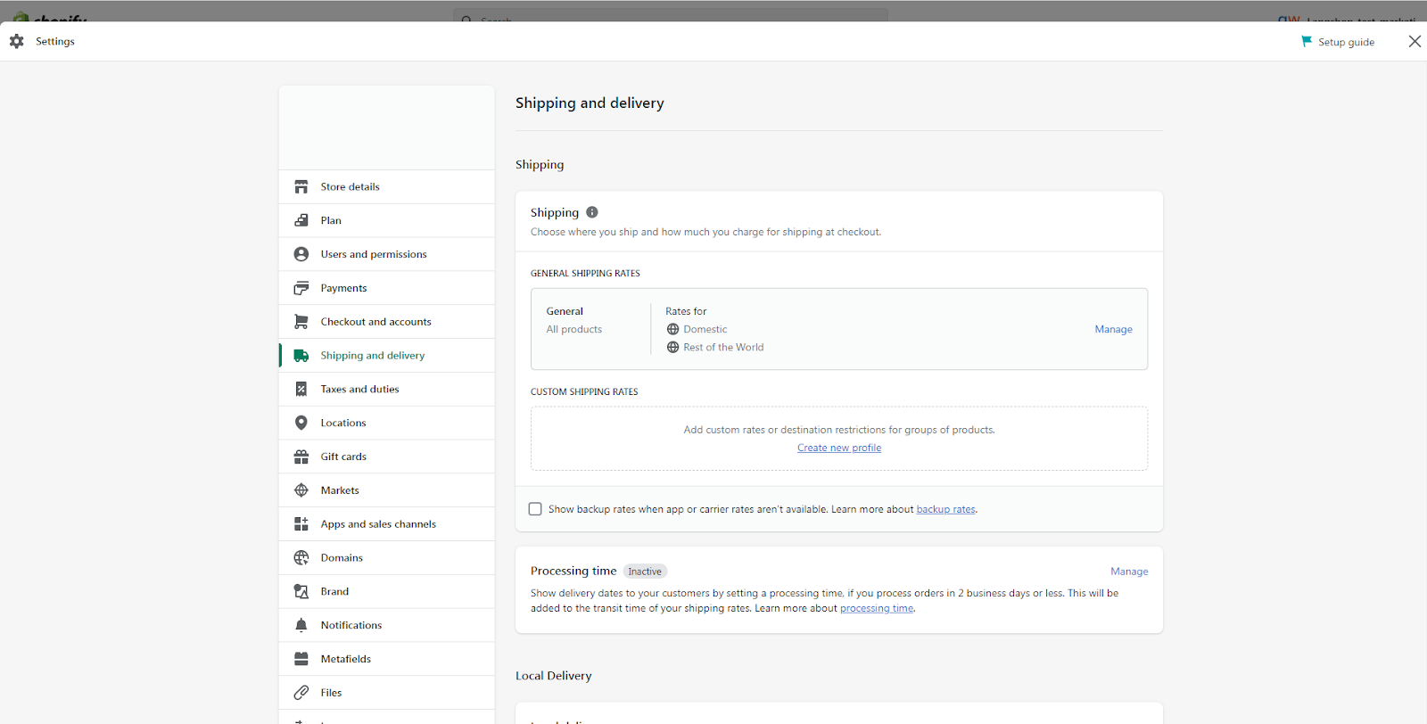 Shopify shipping zone customisation